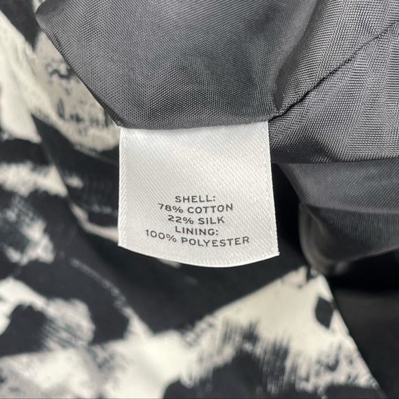 Halogen Nordstrom Skirt Silk Blend Black White Date Cocktail Career Office - Picture 11 of 13